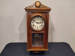 lot 98 image: Vintage Trade S Mark Japanese Wall Clock