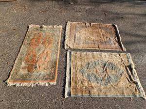lot 24B image: Vintage Distressed Turkish Mat Rugs
