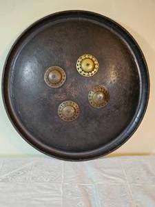 lot 25 image: 18th-19th Century Indo-Persian Lacquered Hide Dhal