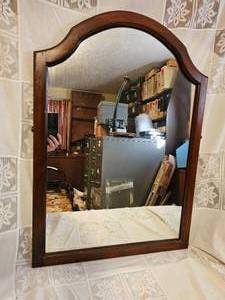 lot 244 image: Vintage Bow Top Vanity Mirror