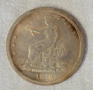 lot 192 image: 1878 900 Fine Silver Trade Dollar Coin