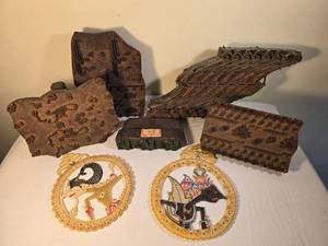 lot 49 image: Exotic Antique Indonesian Balinese Copper Batik Press Collection - (7)