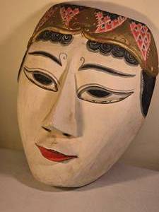 lot 4 image: Amazing Vintage Indonesian Javanese Dance Mask