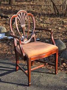 lot 331 image: Vintage Carved Restoration Accent Chair - Styled After Niagra