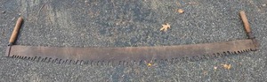 lot 322 image: American Primitive Antique Log Saw - 6