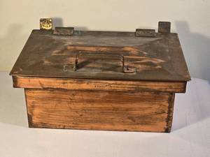 lot 315 image: Vintage Submarine Valve Copper Box - Stamped Torpedo AMERIORPS AT-6
