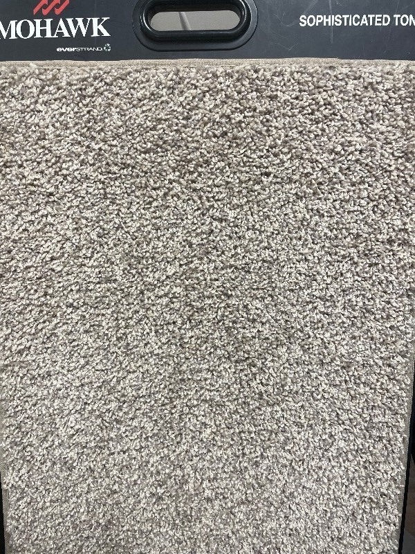 lot 143 image: 84 SF of Sophisticated Tones Fleck greige Plush Carpet - 12  x 7 