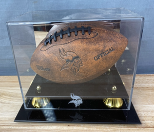 lot 100 image: Minnesota Vikings NFL Football with Display K