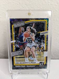 lot 10A image: 2024 Panini Donruss Caitlin Clark Highlights Metalized #H12 T