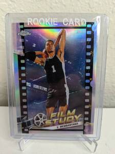 lot 52C image: 2023-24 Topps Chrome Victor Wembanyama Film Study Refractor RC #FS-13 T