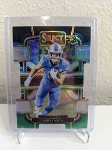 lot 72D image: 2023 Panini Select Sam LaPorta Concourse Black and Green Die-Cut Prizm RC #35 T