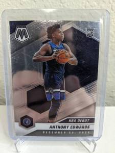 lot 19B image: 2020-21 Panini Mosaic Anthony Edwards NBA Debut RC #261 T