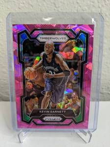 lot 59D image: 2023-24 Panini Prizm Kevin Garnett Pink Cracked Ice Prizm #183 T
