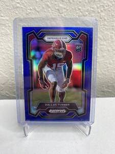 lot 874 image: 2024 Panini Prizm Draft Picks Dallas Turner Blue Prizm RC #112 J