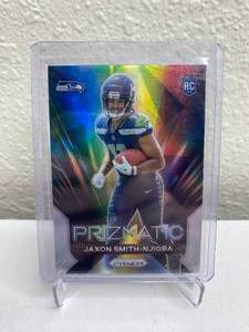 lot 880 image: 2023 Panini Prizm Jaxon Smith-Njigba Prizmatic Silver Prizm RC #1 J