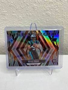 lot 883 image: 2023 Panini Phoenix Bryce Young Forged in Fire RC #FF-2 J