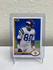 lot 98 image: 1991 Upper Deck Cris Carter #56 J