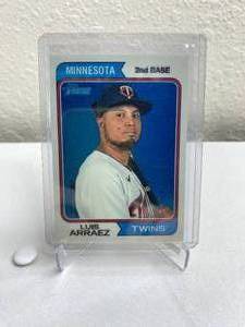 lot 109 image: 2023 Topps Heritage Chrome Luis Arraez Numbered 819999 #359 J