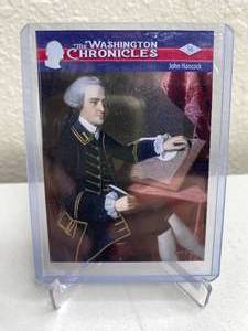 lot 918 image: 2022 The Washington Chronicles John Hancock Foil Card Numbered 2949 #56 J