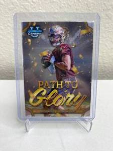 lot 919 image: 2024 Bowman University Chrome DJ Uiagelelei Path to Glory RC #PG-10 J