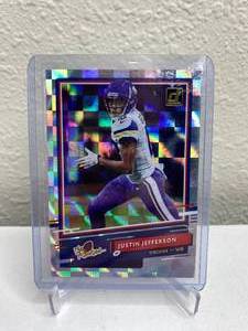 lot 35B image: 2020 Panini Donruss Justin Jefferson The Rookies RC Holo #TR-JJ J
