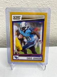 lot 75C image: 2022 Panini Score Chris Johnson Yellow Insert #36 J