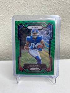 lot 99D image: 2023 Panini Prizm Jalin Hyatt Green Wave Prizm RC #378 J