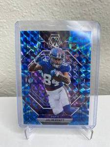 lot 101 image: 2023 Panini Mosaic Jalin Hyatt Blue Reactive Prizm RC #329 J