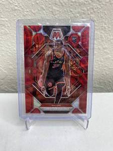 lot 103 image: 2022-23 Panini Mosaic Christian Koloko Red Wave Prizm RC #233 J