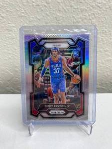 lot 857 image: 2023-24 Panini Prizm Ricky Council IV Silver Prizm RC #294 J