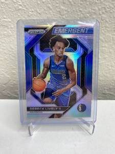 lot 866 image: 2023-24 Panini Prizm Dereck Lively II Emergent Silver Prizm #26 J