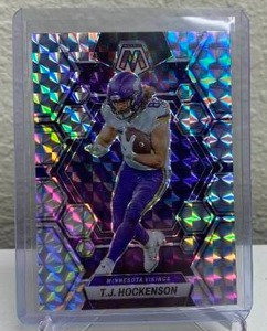 lot 52A image: 2023 Panini Mosaic TJ Hockenson Silver Prizm #153 J