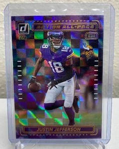 lot 36A image: 2023 Panini Donruss Justin Jefferson Action All Pros #AP-9 J