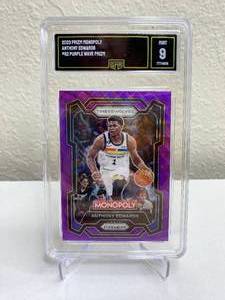 lot 25 image: 2023 Panini Monopoly Anthony Edwards Purple Wave Prizm #52 Graded GMA 9 T