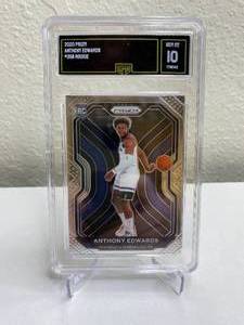 lot 1D image: 2020 Panini Prizm Anthony Edwards RC #258 Graded GMA Gem Mint 10 T