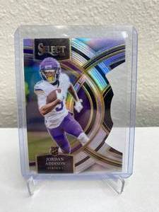 lot 44 image: 2023 Panini Select Jordan Addison Premier Level Silver Prizm Die-Cut RC #194 T