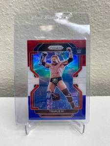 lot 62C image: 2022 Panini Prizm WWE Triple H Red White and Blue Prizm #194 T
