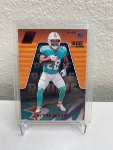lot 74A image: 2023 Panini Zenith DeVon Achane Red Zone RC #132 T