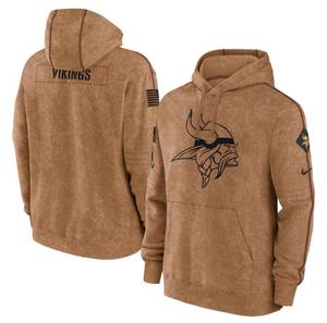 lot 34 image: Brand New Minnesota Vikings NFL Salute To Service Football Hoodie Mens Size Large $100 Retail I