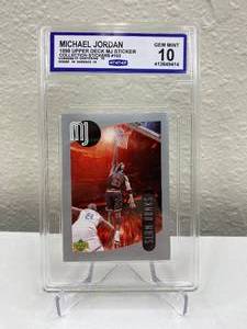 lot 1A image: 1998 Upper Deck Michael Jordan Sticker Collection #103 Graded CCG Gem Mint 10 T