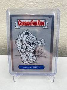 lot 118 image: 2013 Garbage Pail Kids Chrome Wrappin Ruth Pencil Art Original Series 1 J