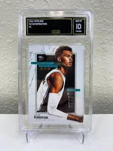 lot 29B image: 2024 Topps Now Victor Wembanyama #4 Graded GMA Gem Mint 10 J