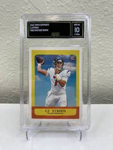 lot 28B image: 2023 Topps Composite CJ Stroud Heritage RC #352 Graded GMA Gem Mint 10 J