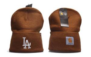 lot 35E image: Brand New Carhartt Los Angeles Dodgers Embroidered MLB Baseball Beanie Adult Winter Hat I
