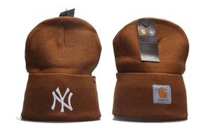 lot 27A image: Brand New Carhartt New York Yankees Embroidered MLB Baseball Beanie Adult Winter Hat I