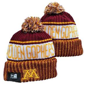 lot 22A image: Brand New Minnesota Gophers New Era Embroidered NCAA Beanie Adult Winter Hat O