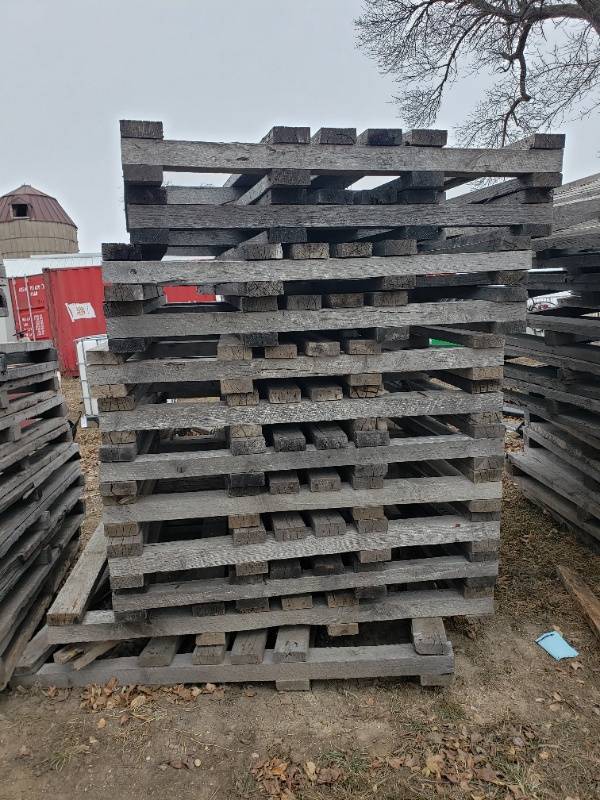 Stack of Used Heavy Duty Oak Pallets - 60x72