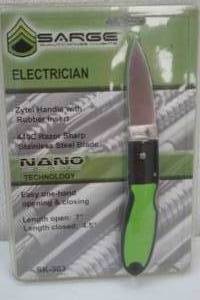lot 118 image: Sarge electrician knife, 4.5 enclosed, 7 open