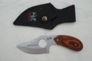 lot 147 image: Rocky Mtn. Elk Foundation 7 knife fixed blade with sheath