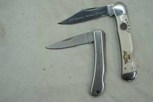 lot 210 image: 2 stainless folding knife & 3 stainless folding knife